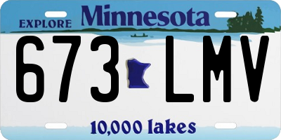 MN license plate 673LMV