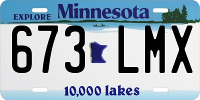 MN license plate 673LMX