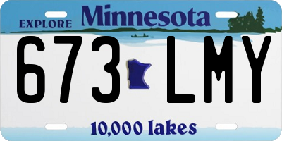 MN license plate 673LMY