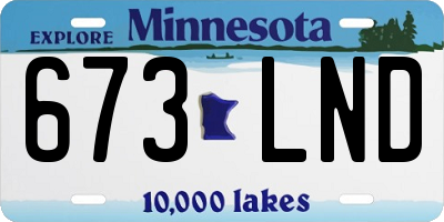 MN license plate 673LND