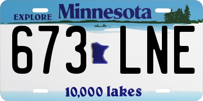 MN license plate 673LNE