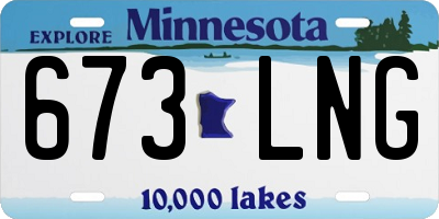 MN license plate 673LNG