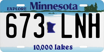 MN license plate 673LNH