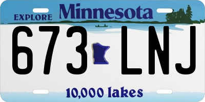 MN license plate 673LNJ