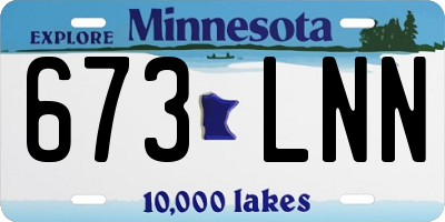 MN license plate 673LNN