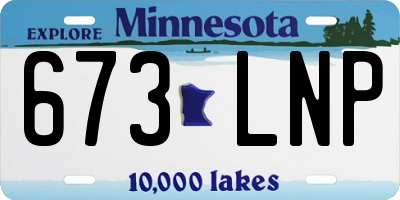 MN license plate 673LNP