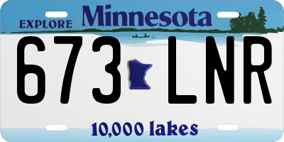 MN license plate 673LNR