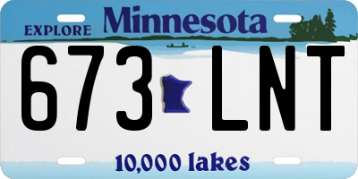 MN license plate 673LNT