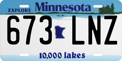 MN license plate 673LNZ
