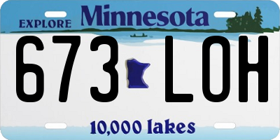MN license plate 673LOH