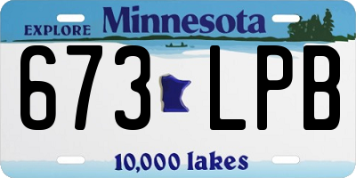 MN license plate 673LPB