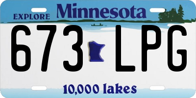 MN license plate 673LPG