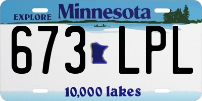 MN license plate 673LPL