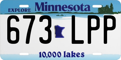 MN license plate 673LPP