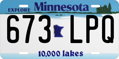 MN license plate 673LPQ