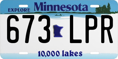 MN license plate 673LPR