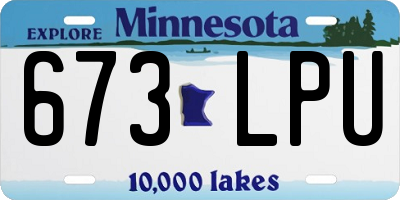 MN license plate 673LPU