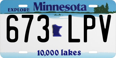 MN license plate 673LPV
