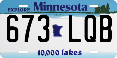 MN license plate 673LQB