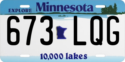 MN license plate 673LQG