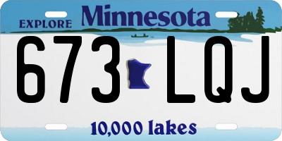 MN license plate 673LQJ