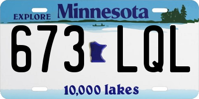 MN license plate 673LQL