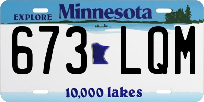 MN license plate 673LQM
