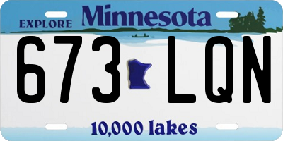 MN license plate 673LQN