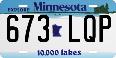 MN license plate 673LQP