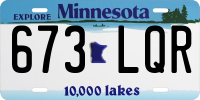 MN license plate 673LQR