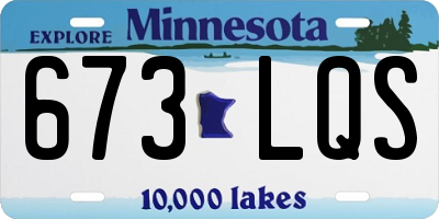 MN license plate 673LQS