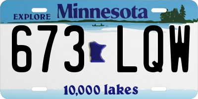 MN license plate 673LQW