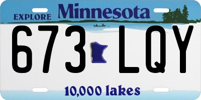 MN license plate 673LQY