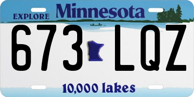 MN license plate 673LQZ