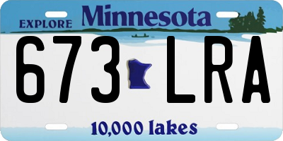 MN license plate 673LRA