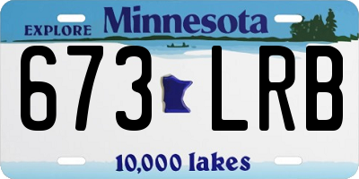 MN license plate 673LRB
