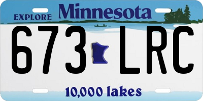 MN license plate 673LRC