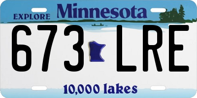 MN license plate 673LRE