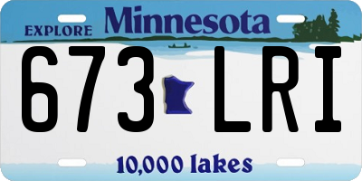 MN license plate 673LRI