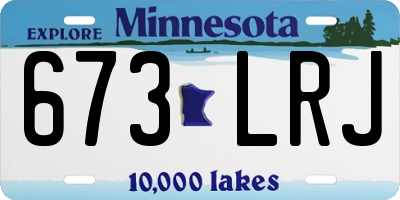 MN license plate 673LRJ