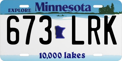 MN license plate 673LRK