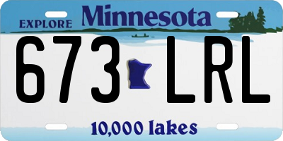 MN license plate 673LRL