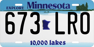 MN license plate 673LRO