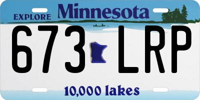 MN license plate 673LRP
