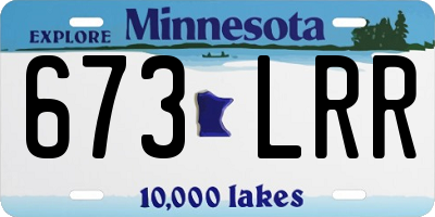 MN license plate 673LRR