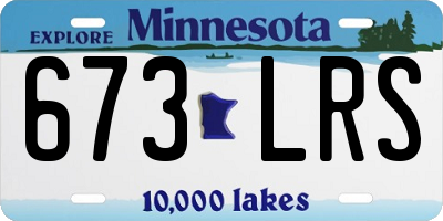 MN license plate 673LRS