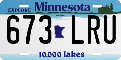 MN license plate 673LRU
