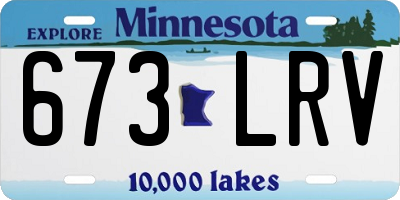 MN license plate 673LRV