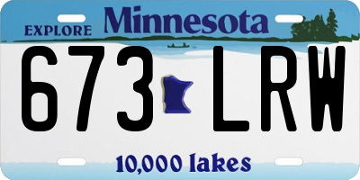 MN license plate 673LRW