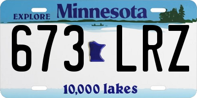MN license plate 673LRZ